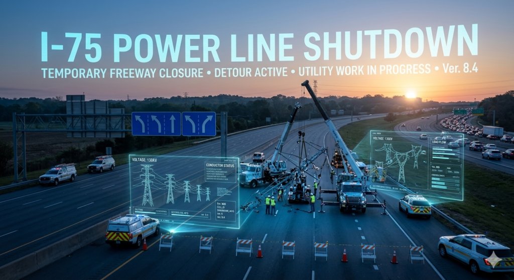 i-75 power line shutdown
